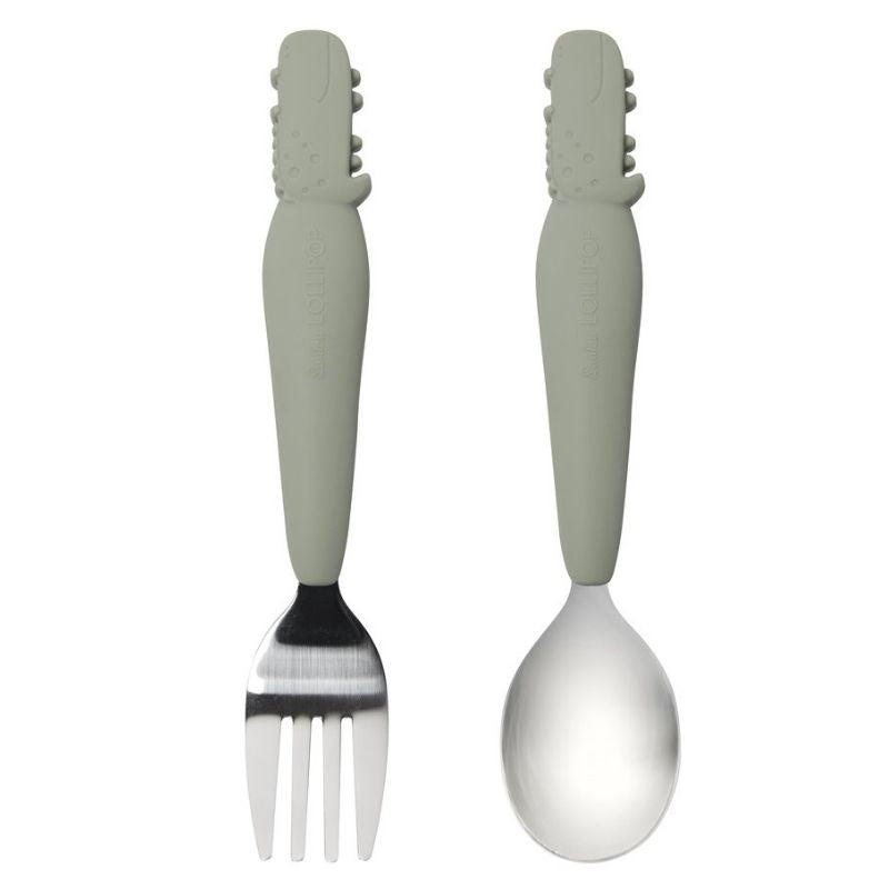 Kid's Spoon/Fork Set Alligator