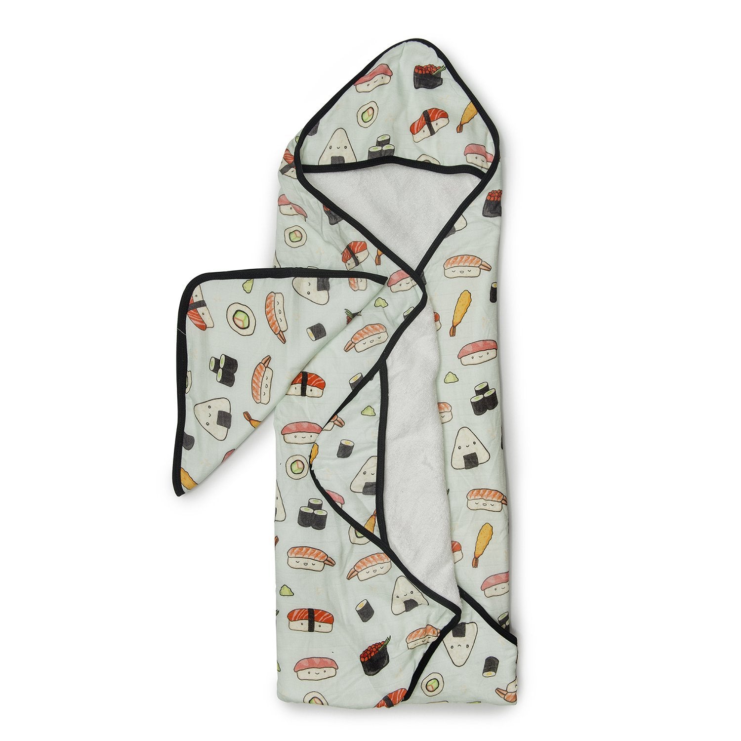 Hooded Towel + Wash Cloth Sets Sushi