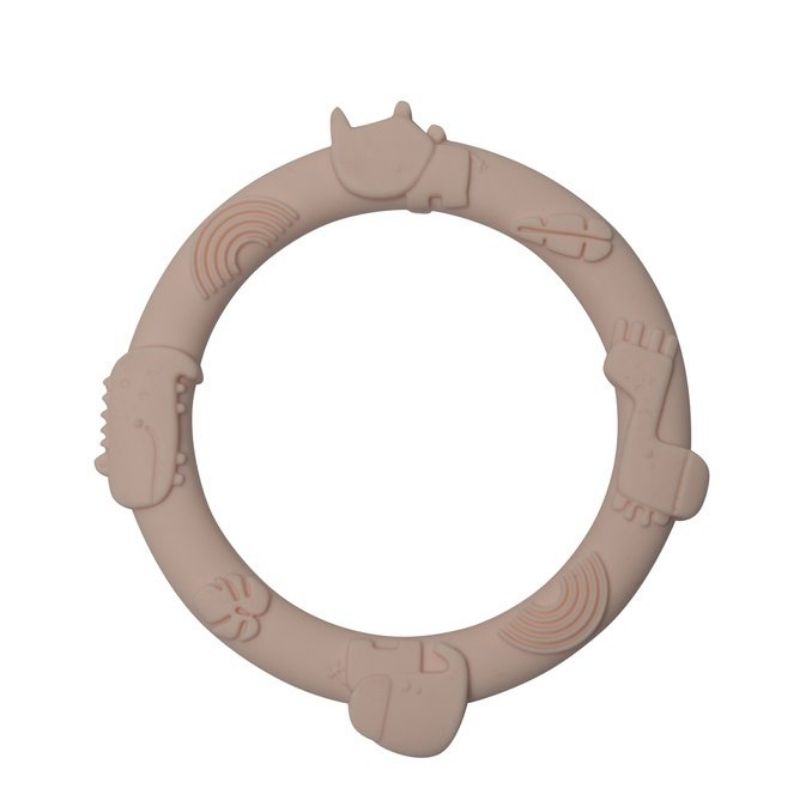 Wild Teething Ring Set Pink