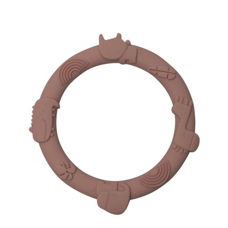 Wild Teething Ring Set Pink