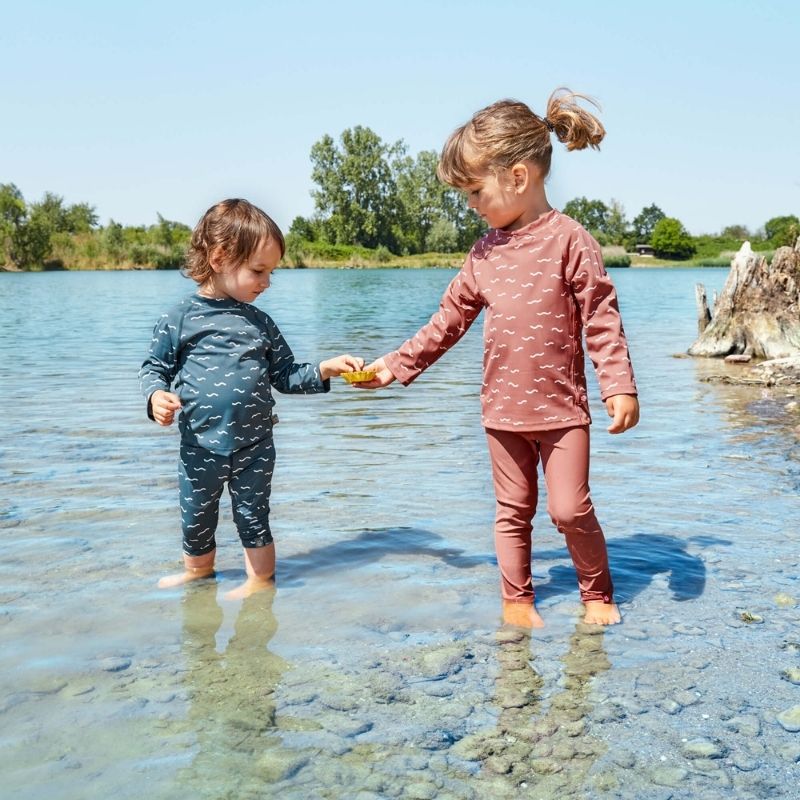 Long Sleeve Rashguard Blue Waves