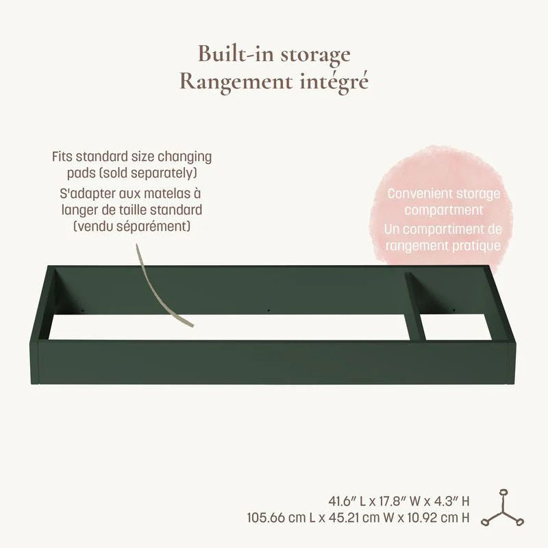 Double Dresser Topper Change Table Top