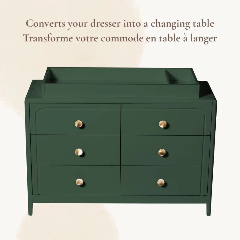Double Dresser Topper Change Table Top