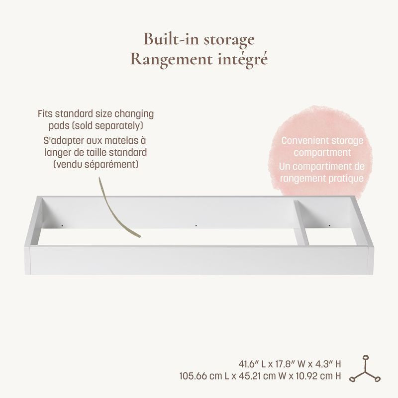 Double Dresser Topper Change Table Top