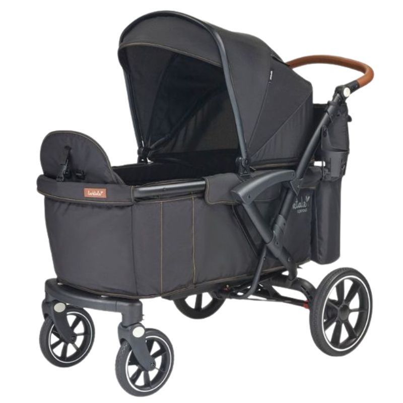 Larktale Sprout Single to Double Stroller Wagon Byron Black