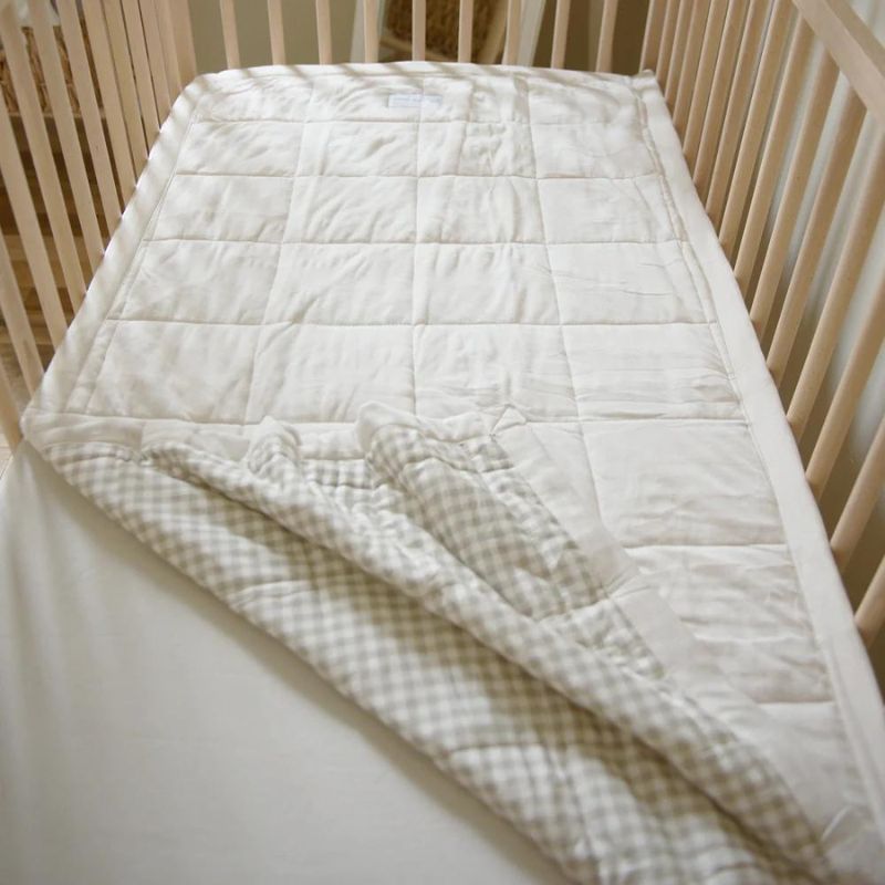 Cotton Quilted Crib Blanket