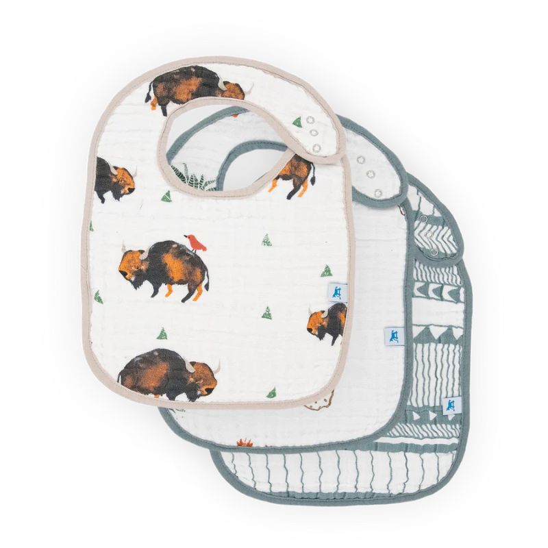Cotton Muslin Classic Bibs - 3 Pack