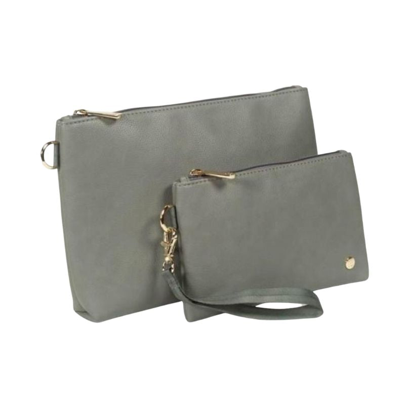 Vegan Leather Pouch Sets Grey Umber