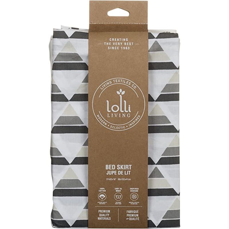 Bed Skirt  Grey Triangle