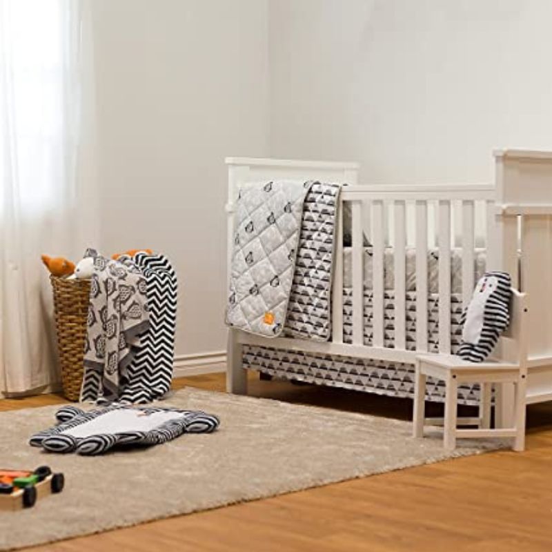 Bed Skirt  Grey Triangle