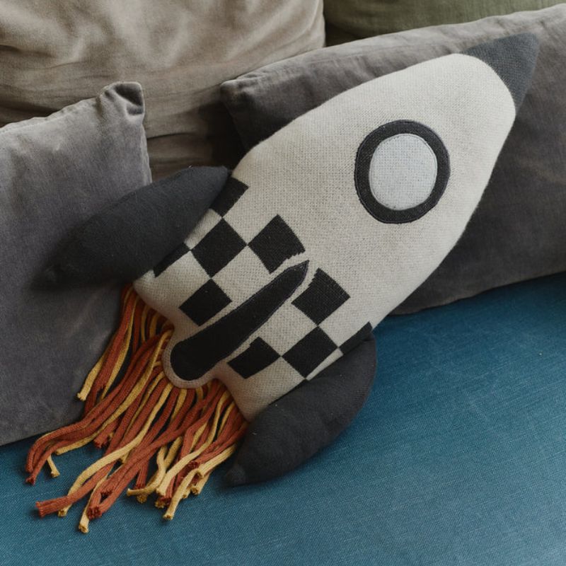 Knitted Cushion  - Rocket