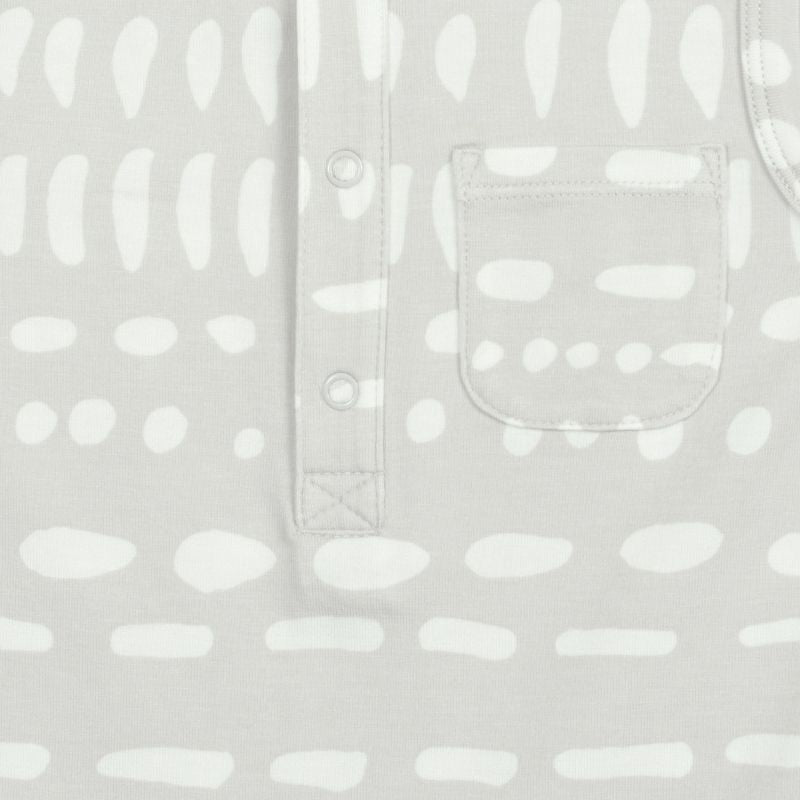 Short Romper Grey Mudcloth