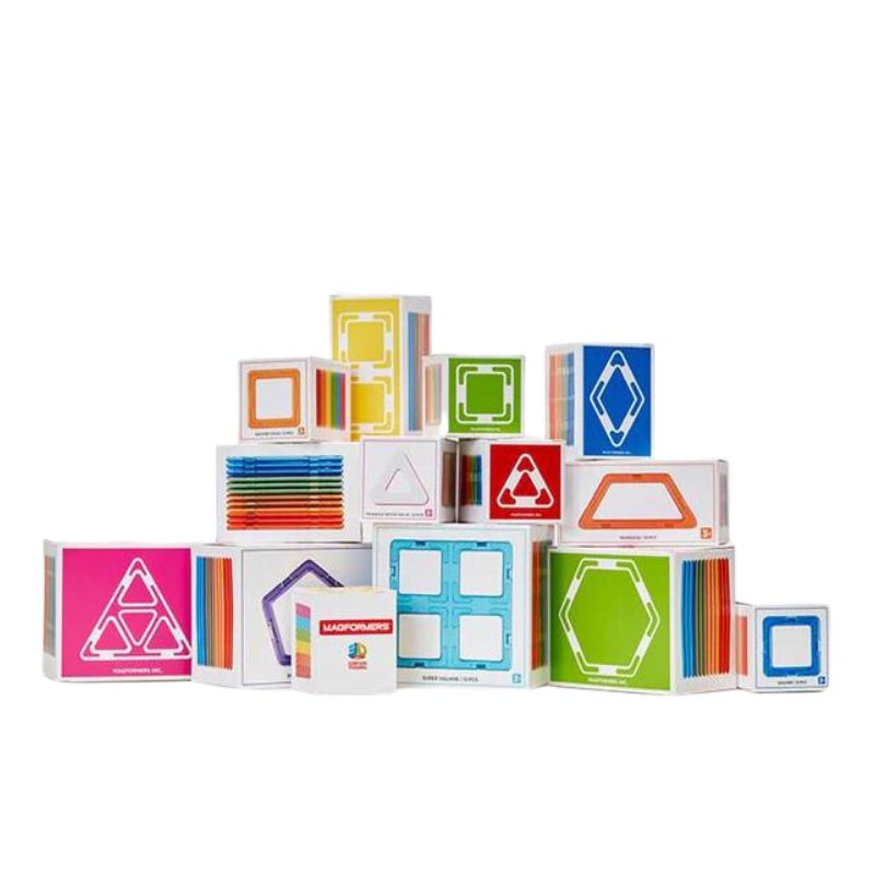 Rainbow Magnetic Shapes - 12 Pieces  Isosceles Triangle