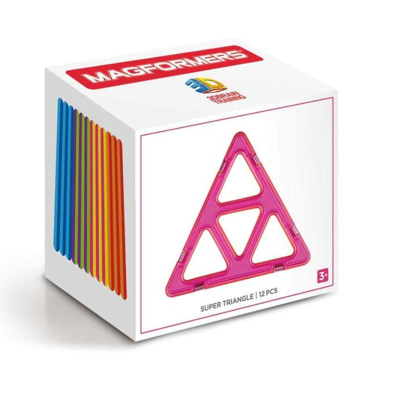 Rainbow Magnetic Shapes - 12 Pieces 