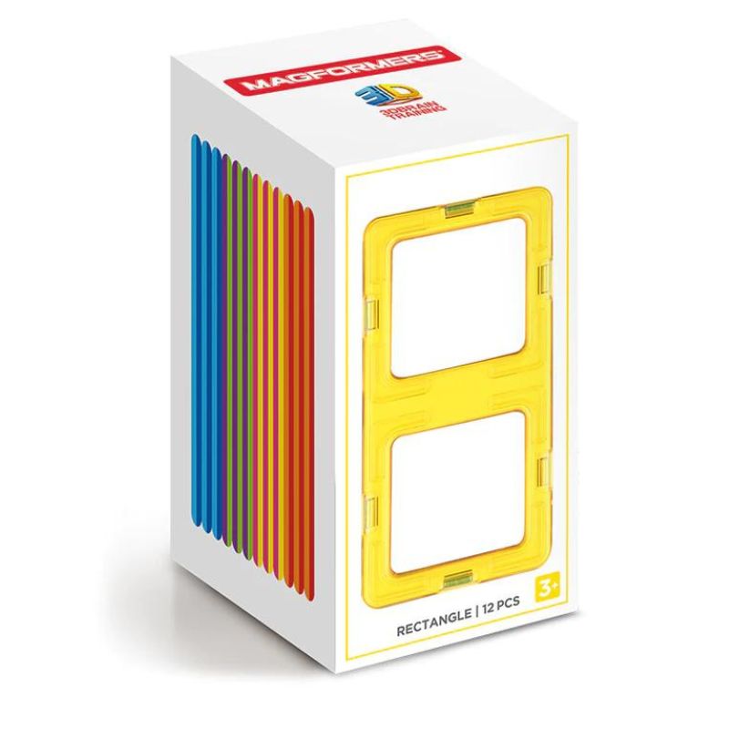 Rainbow Magnetic Shapes - 12 Pieces 