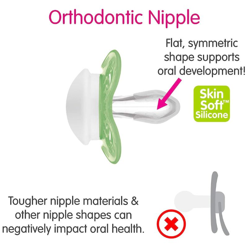 Animal Orthodontic Pacifiers and Pacifier Clip Blue Snuggle