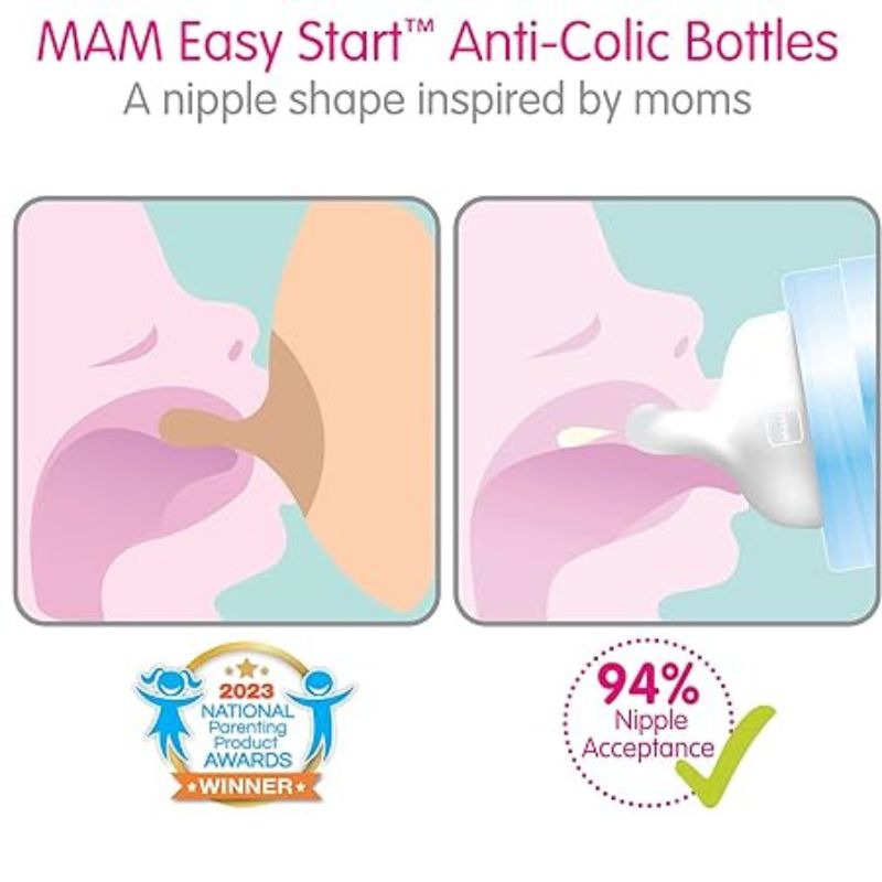 Biberons anti-coliques mats Easy Start - 9 oz