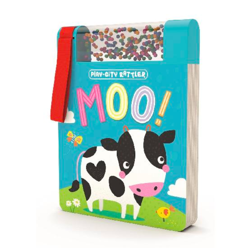 Play-City Rattler Moo! Board Book
