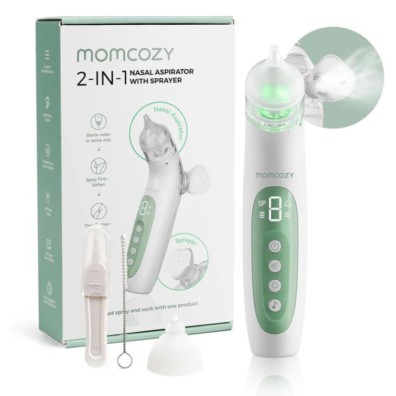 BreezyClear 2-in-1 Spray & Suction Electric Nasal Aspirator