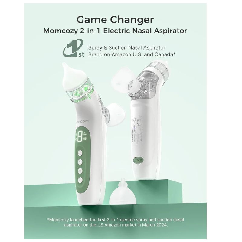 BreezyClear 2-in-1 Spray & Suction Electric Nasal Aspirator