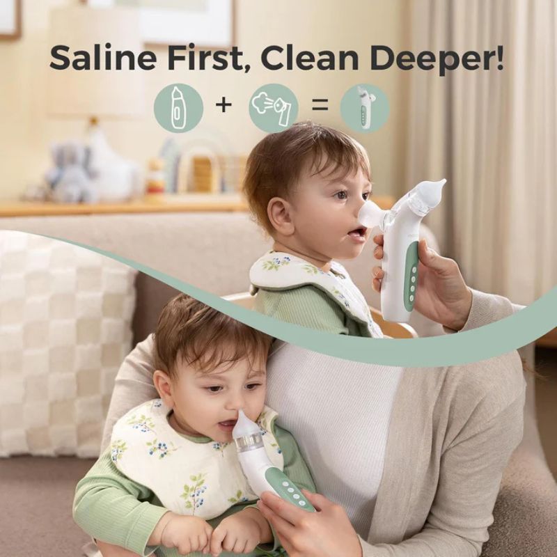 BreezyClear 2-in-1 Spray & Suction Electric Nasal Aspirator