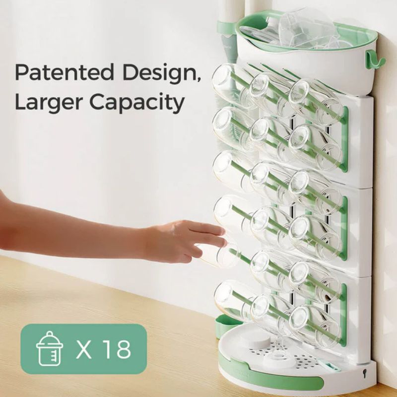 DIY Larger Bottle Drying Rack for 18 Bottles