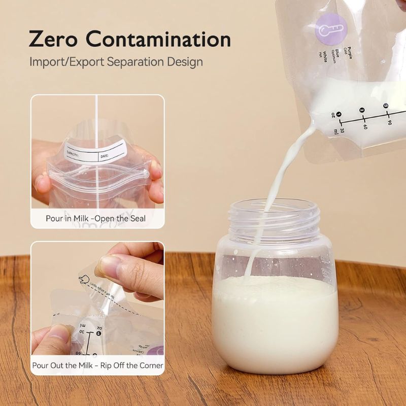Temp-Sensing Breastmilk Storing Bags