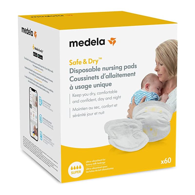 Medela Safe & Dry Breast-Pads of Single Use Ultra-Thin 60 Pads