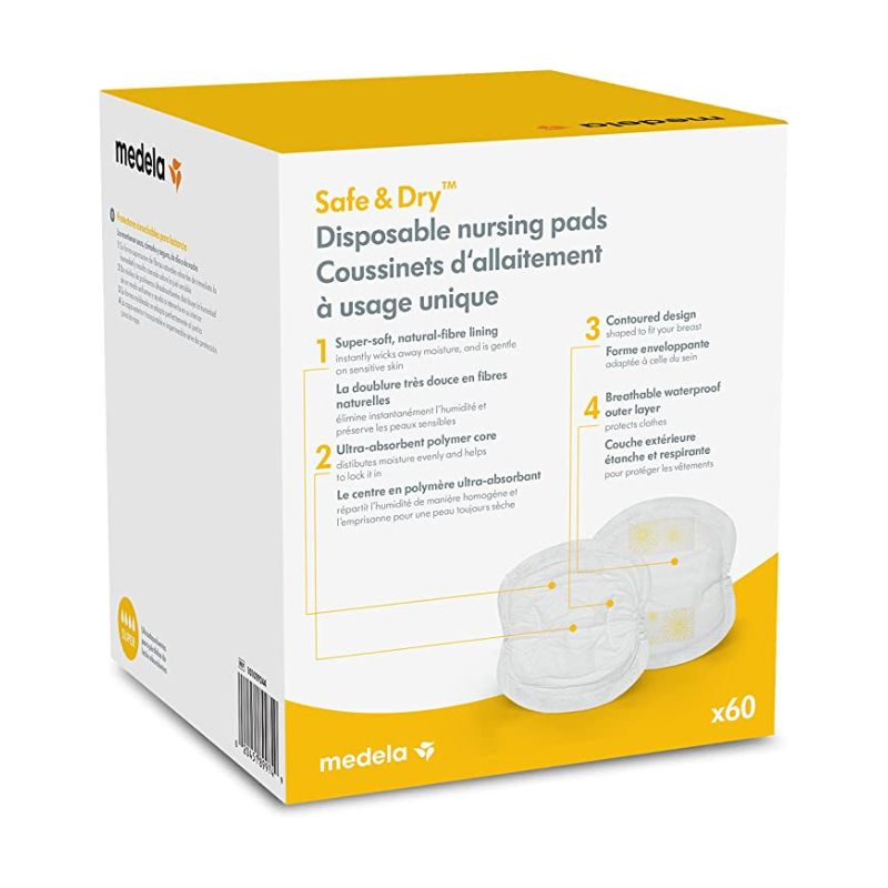 Safe & Dry Super Absorbency Disposable Nursing Pads - 60 Count