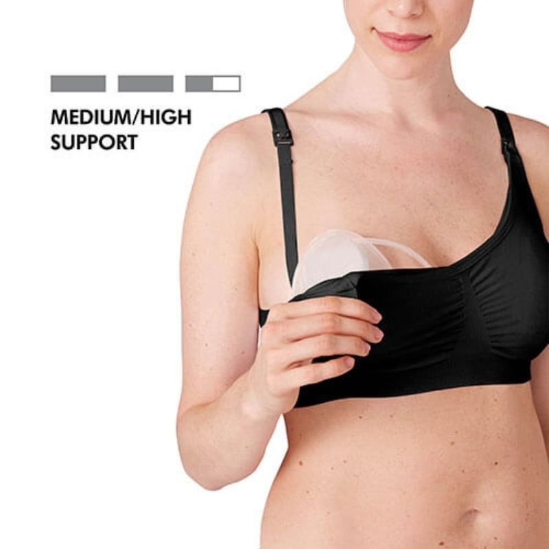 3-In-1 Nursing and Pumping Bra Black