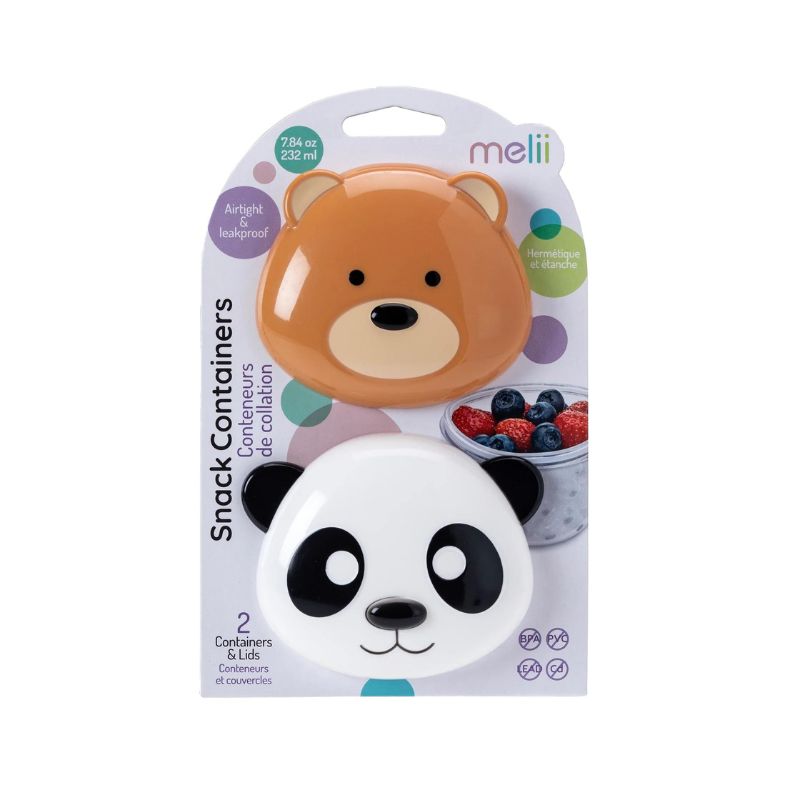 Animal Snack Containers - 2 Pack Panda+Bear