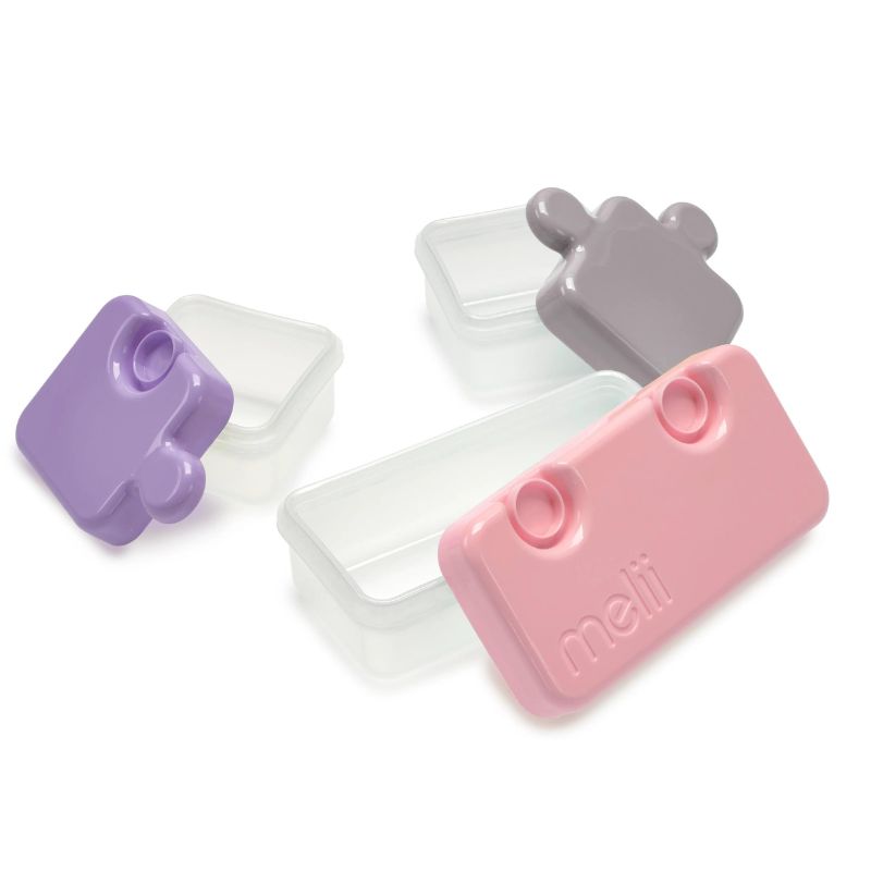Puzzle Containers Pink+Purple+Grey