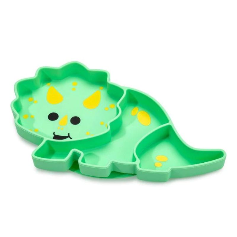 Divided Silicone Suction Plate Dinosaur