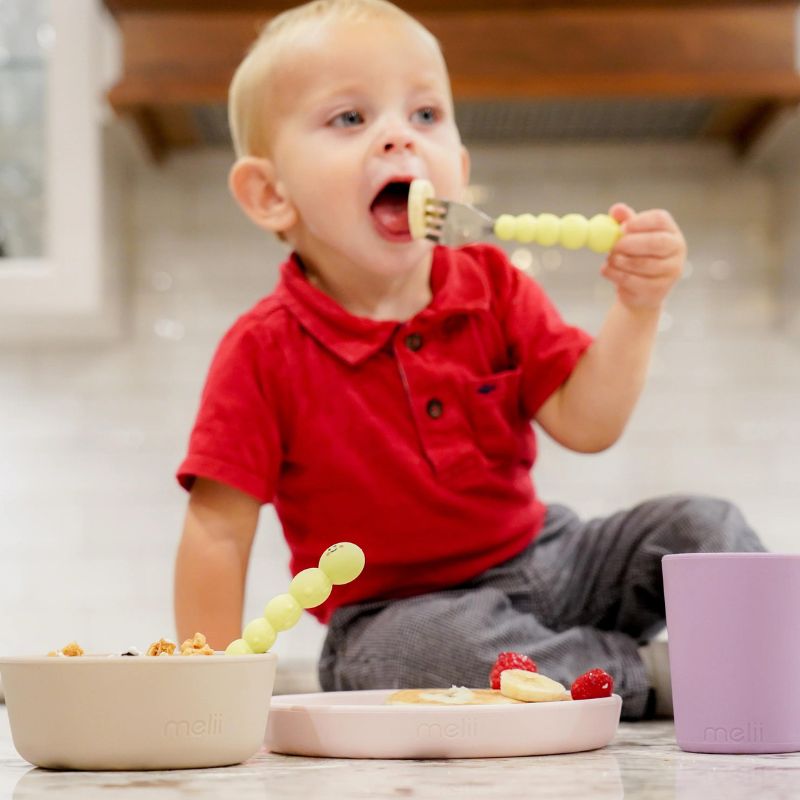 Silicone Caterpillar Spoon and Fork Set