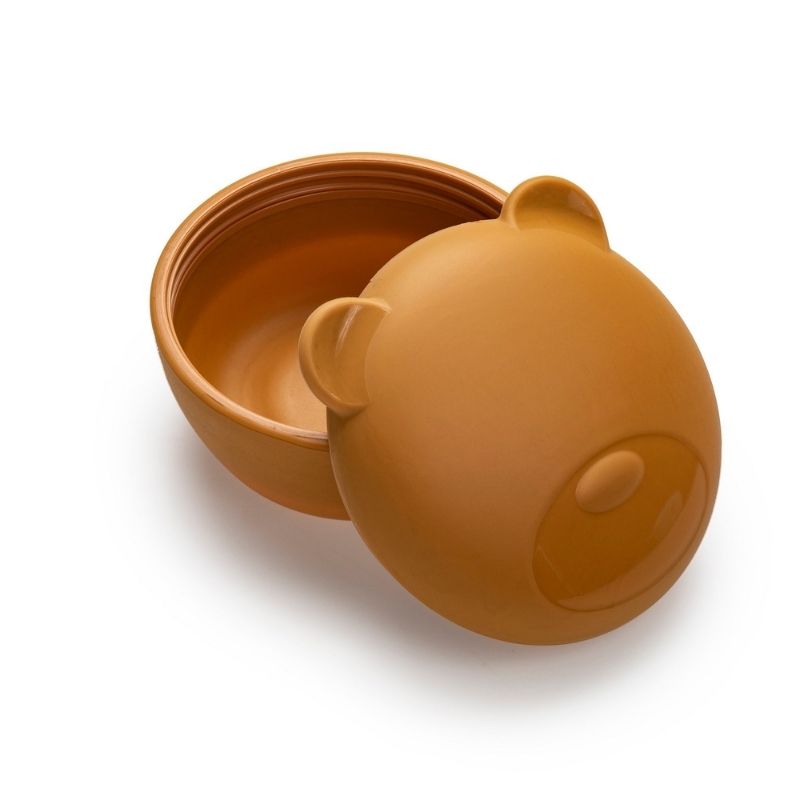 Silicone Bowl with Lid Bear