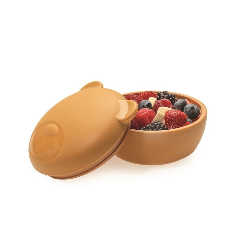 Silicone Bowl with Lid Bear
