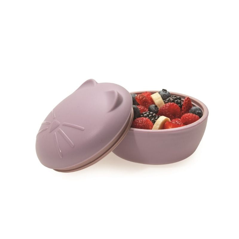 Silicone Bowl with Lid Cat