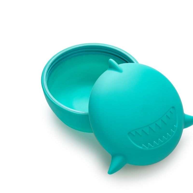 Silicone Bowl with Lid Shark