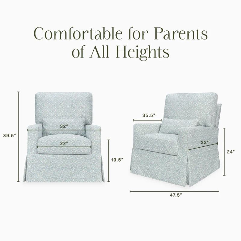 Crawford Pillowback Comfort Swivel Glider
