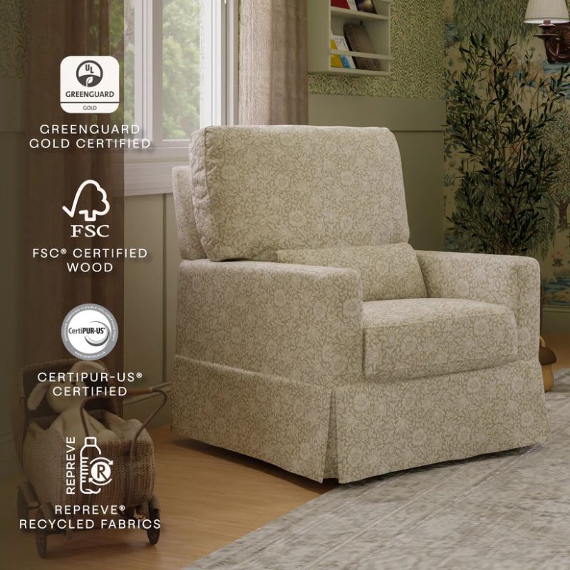 Crawford Pillowback Comfort Swivel Glider