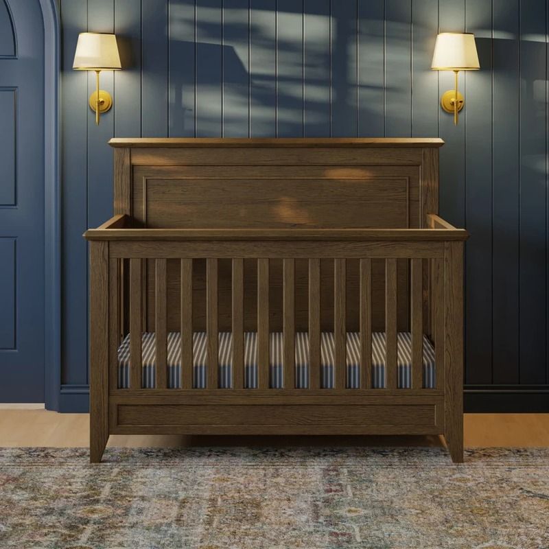 Barrow Rustic 4-in-1 Convertible Flat Top Crib