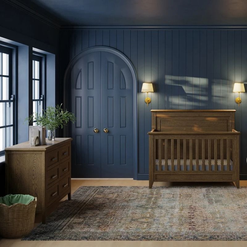 Barrow Rustic 4-in-1 Convertible Flat Top Crib