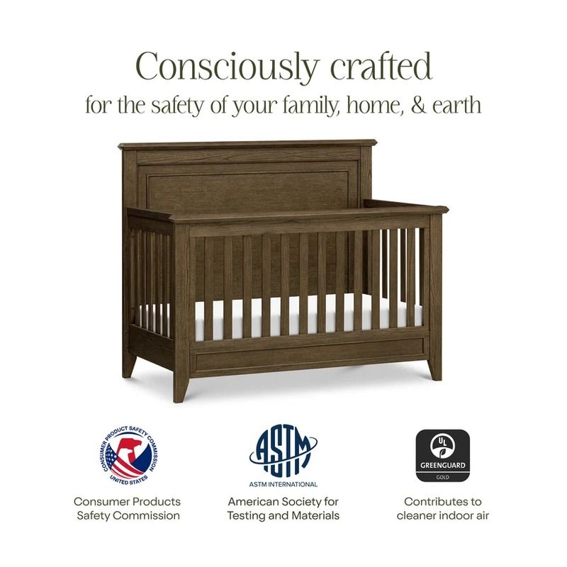 Barrow Rustic 4-in-1 Convertible Flat Top Crib