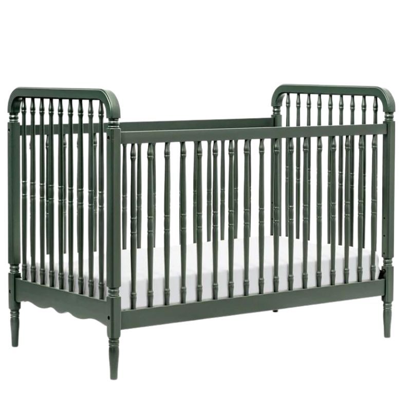 Liberty 3-in-1 Convertible Spindle Crib by Namesake at $599! Shop now at Nestled by Snuggle Bugz for Cribs.