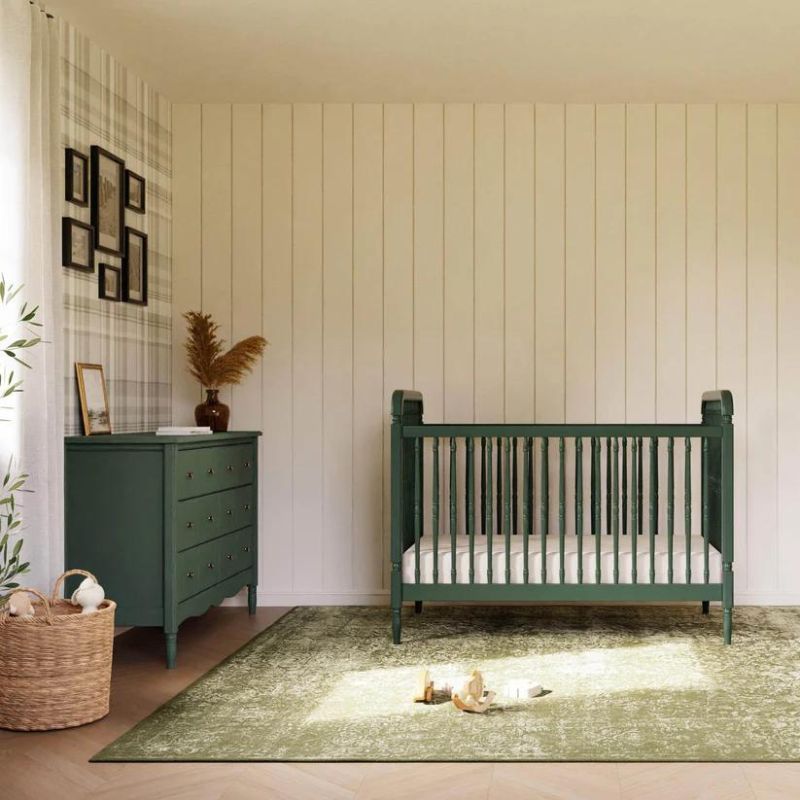 Liberty 3-in-1 Convertible Spindle Crib by Namesake at $599! Shop now at Nestled by Snuggle Bugz for Cribs.