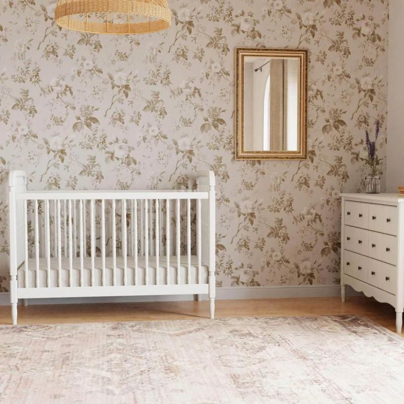 Liberty 3-in-1 Convertible Spindle Crib by Namesake at $599! Shop now at Nestled by Snuggle Bugz for Cribs.