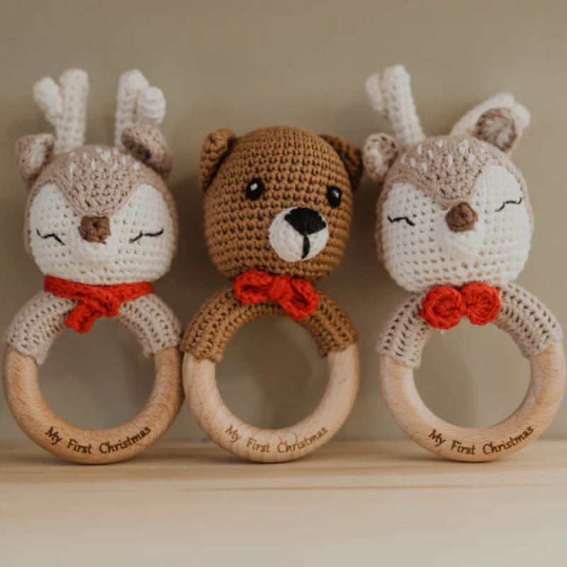 My First Christmas Baby Rattles