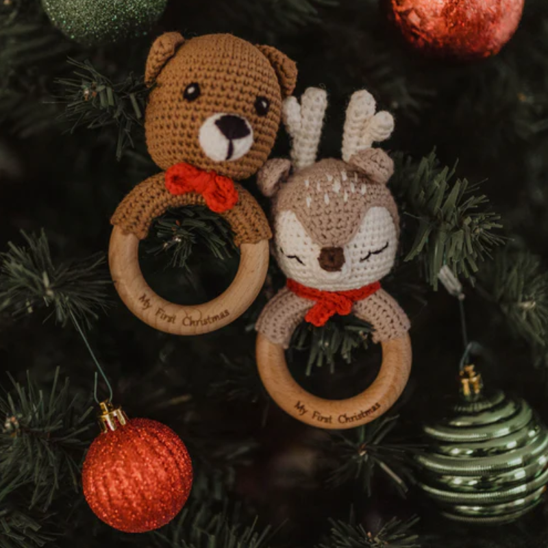 My First Christmas Baby Rattles