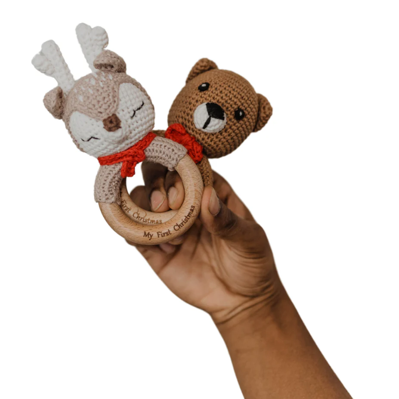 My First Christmas Baby Rattles