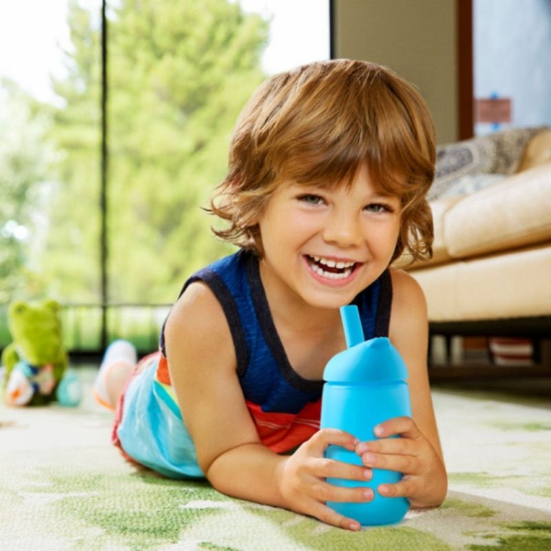 Simple Clean Straw Cup 10oz Blue